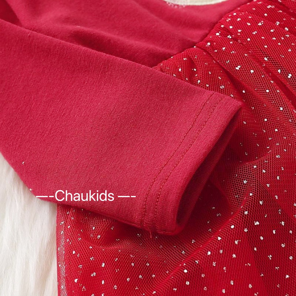 SALE VÁY ĐỎ CHO BÉ GÁI XINH XẮN TẾT NOEL MẶC ĐỀU XINH