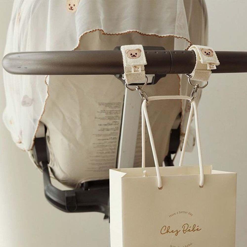 Mmluck Móc Treo Đồ Gắn Xe Đẩy Em Bé Thêu Hình Thỏ / Hổ / Gấu Đáng Yêu Thiết Thực