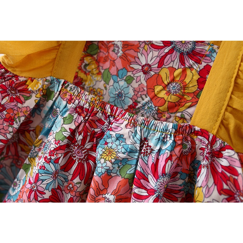 Đầm Công Chúa Bằng cotton In Hoa Thời Trang Mùa Hè Dành Cho Bé Gái 0-3 Tuổi