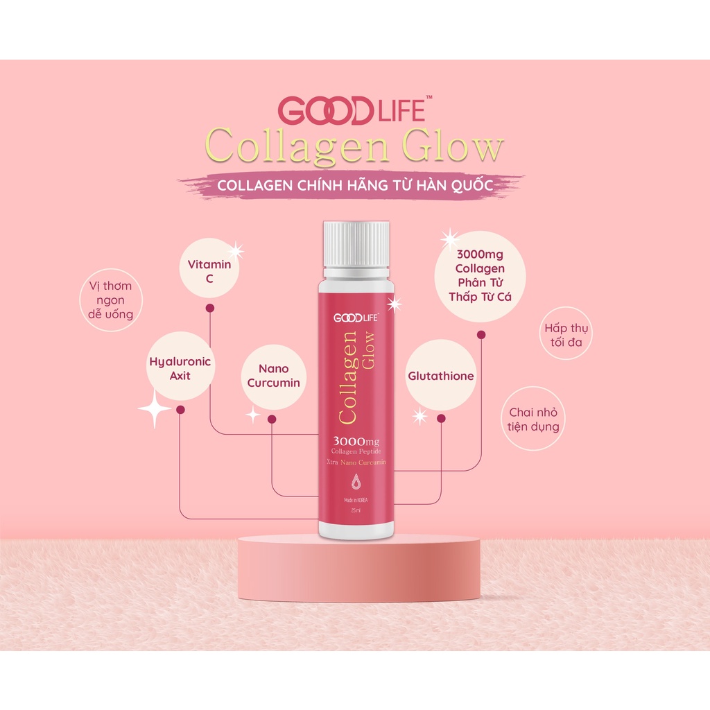 [Mua 1 tặng 1 đính kèm] Nước Collagen Goodlife Glow Hộp 10 chai x 25ml CB2 | BigBuy360 - bigbuy360.vn