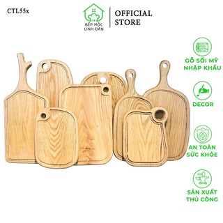 Thớt Khay Gỗ Sồi Mỹ Nguyên Tấm HAHANCO_Nhiều Kiểu Dáng Kích Cỡ Tiện Dụng