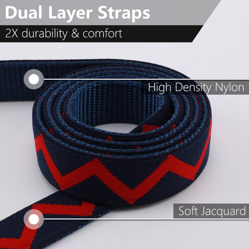 HamshMoc Dây Dắt Thú Cưng Đi Dạo Bằng Nylon Hai Lớp Họa Tiết Jacquard Và Móc Chống Rối Chịu Được Sức Nặng 2 Cái