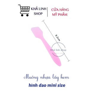 Lẻ muỗng nhựa lấy kem hình dao mini