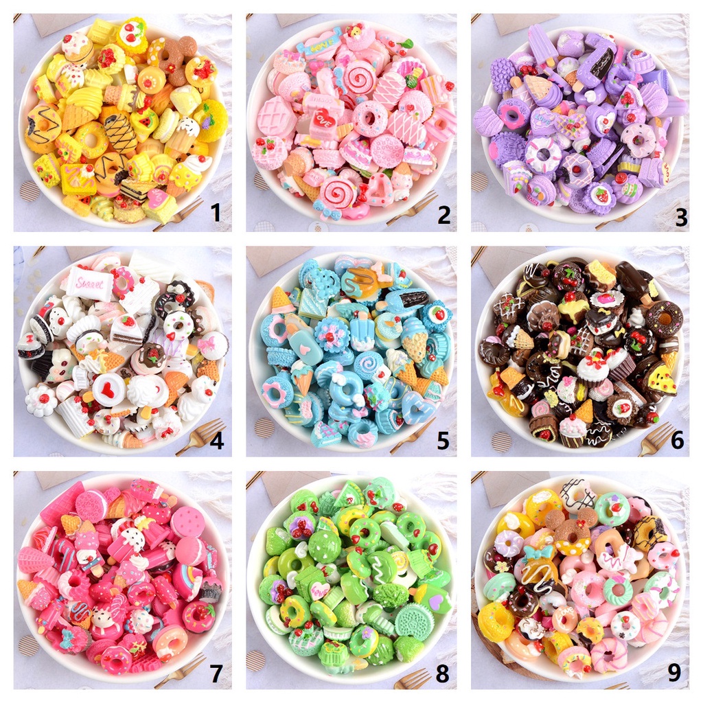 Mô hình thức ăn mini làm đồ DIY, đồ trang trí dễ thương