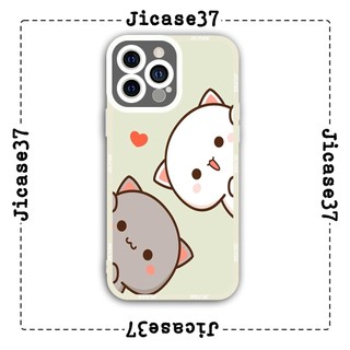 Ốp lưng iphone và samsung xiaomi oppo cạnh vuông Jicase mèo con đáng yêu
