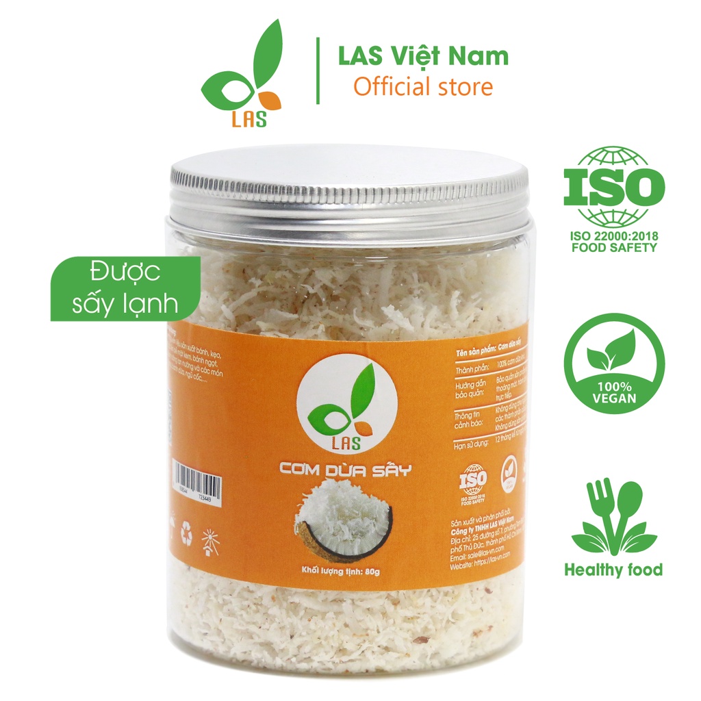 Bột lá gai nguyên chất làm bánh - Gói 100gr, Cơm dừa khô làm nhân bánh gai - Hũ 80gr | LAS Việt Nam