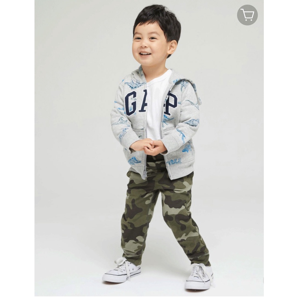 Quần dài thun cotton chất tuyệt đẹp hiệu BabyGap xịn từ 11kg đến 14kg màu xanh rêu rằn ri