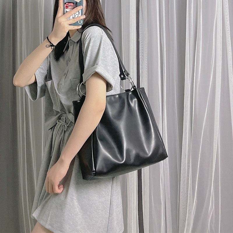 IELGY Túi Đeo Chéo Màu Trơn Sức Chứa Lớn Cao Cấp Thời Trang Dành Cho Nữ