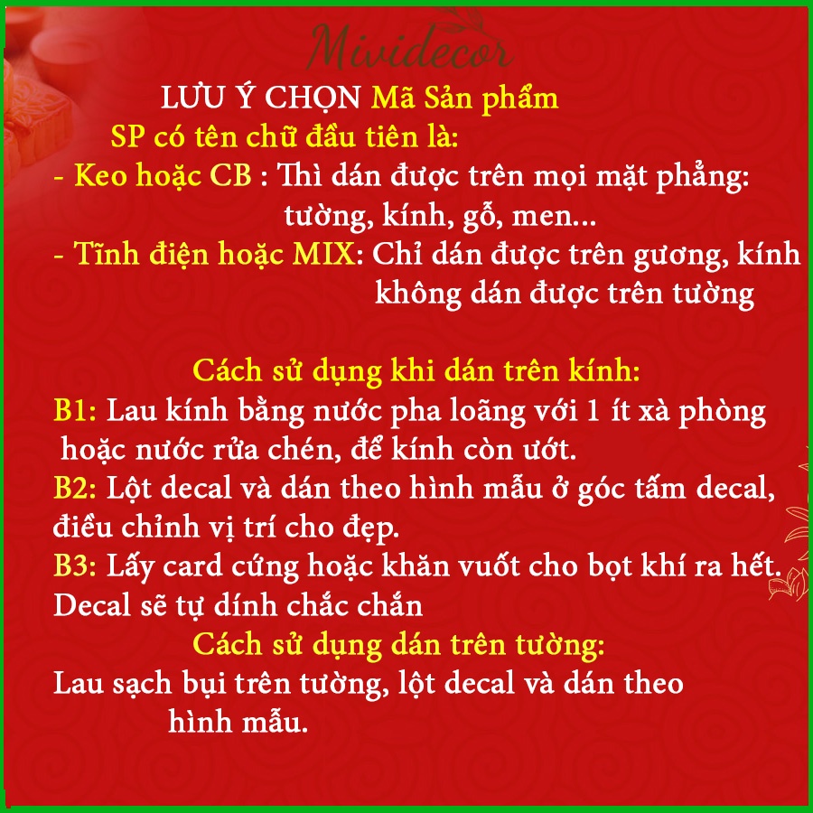 Decal dán kính tết 2024