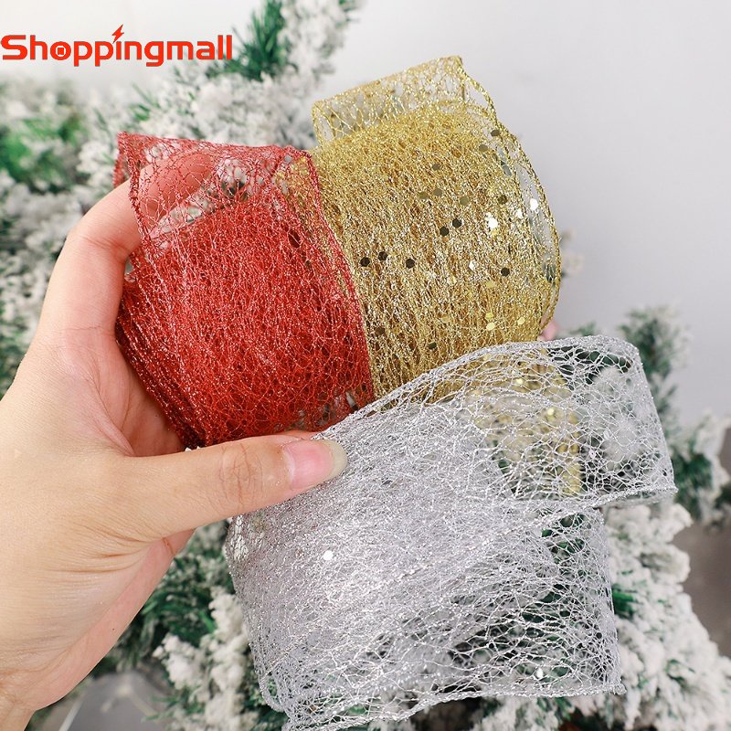 Dây Ruy Băng Kim Tuyến 2M Trang Trí Cây Thông Giáng Sinh​​​​​​​ Nơ / Ruy Băng Gói Quà Giáng Sinh