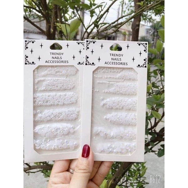 set trai nửa trang trí móng nhiều size