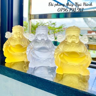 Tượng thần tài lưu ly , tượng thần tài để xe ô tô -cao 10cm