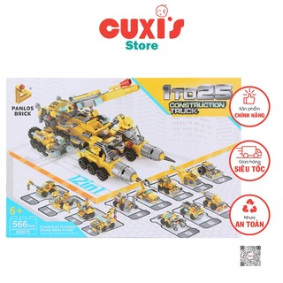Đồ chơi lắp ráp panlos bricks xe công trình 12 trong 1 633019