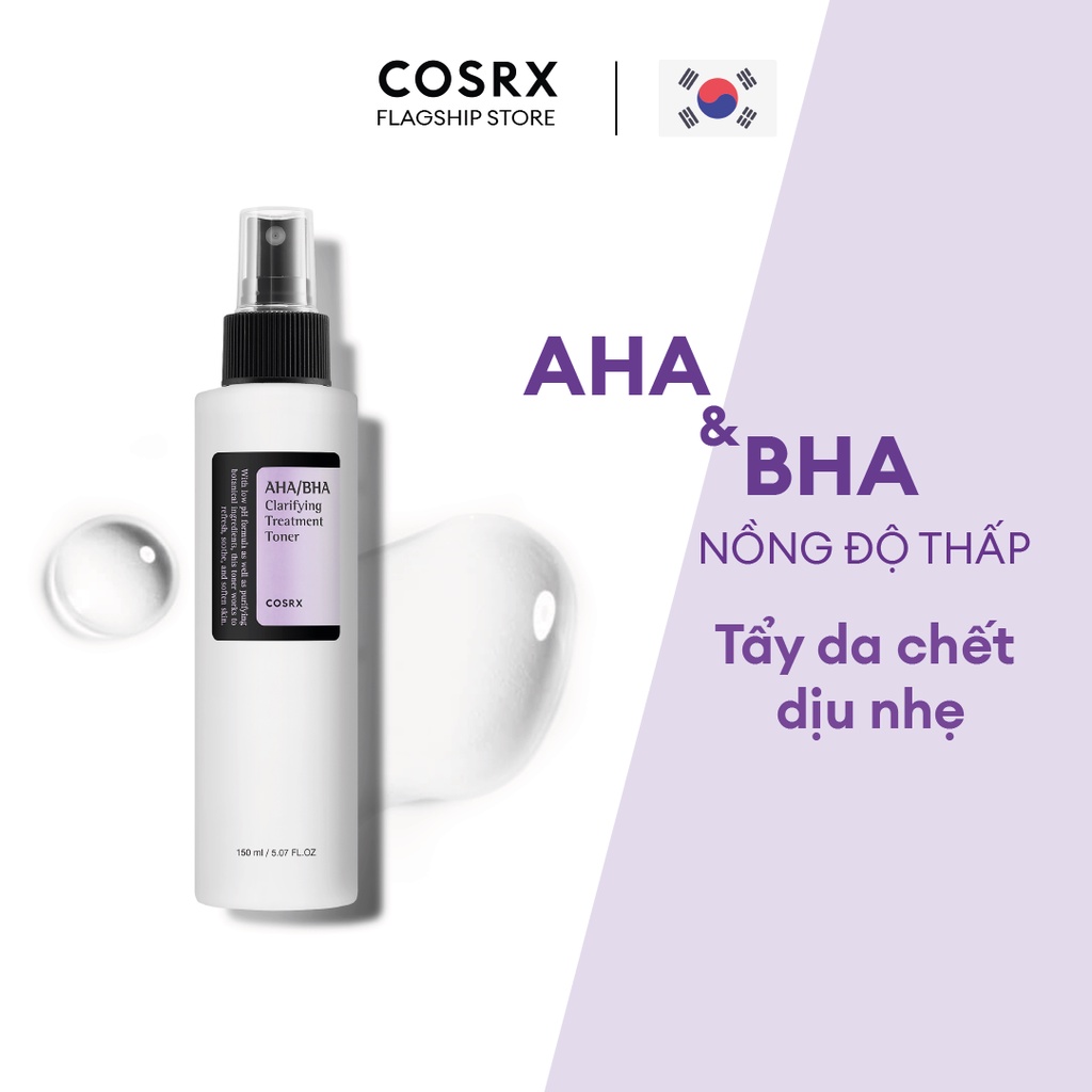 Nước Hoa Hồng Tẩy Tế Bào Chết Hoá Học (AHA + BHA) COSRX Clarifying Treatment Toner