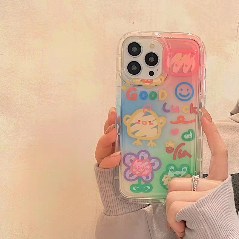 Ốp Điện Thoại Silicon Mềm Họa Tiết Dễ Thương Cho IPhone 11 12 13 14 Pro Max XR X 7 8 Plus XS Max 6 6S SE 2020