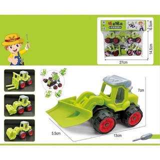 Set 4 Xe Công Trình Mô Hình Tháo Lắp Ráp