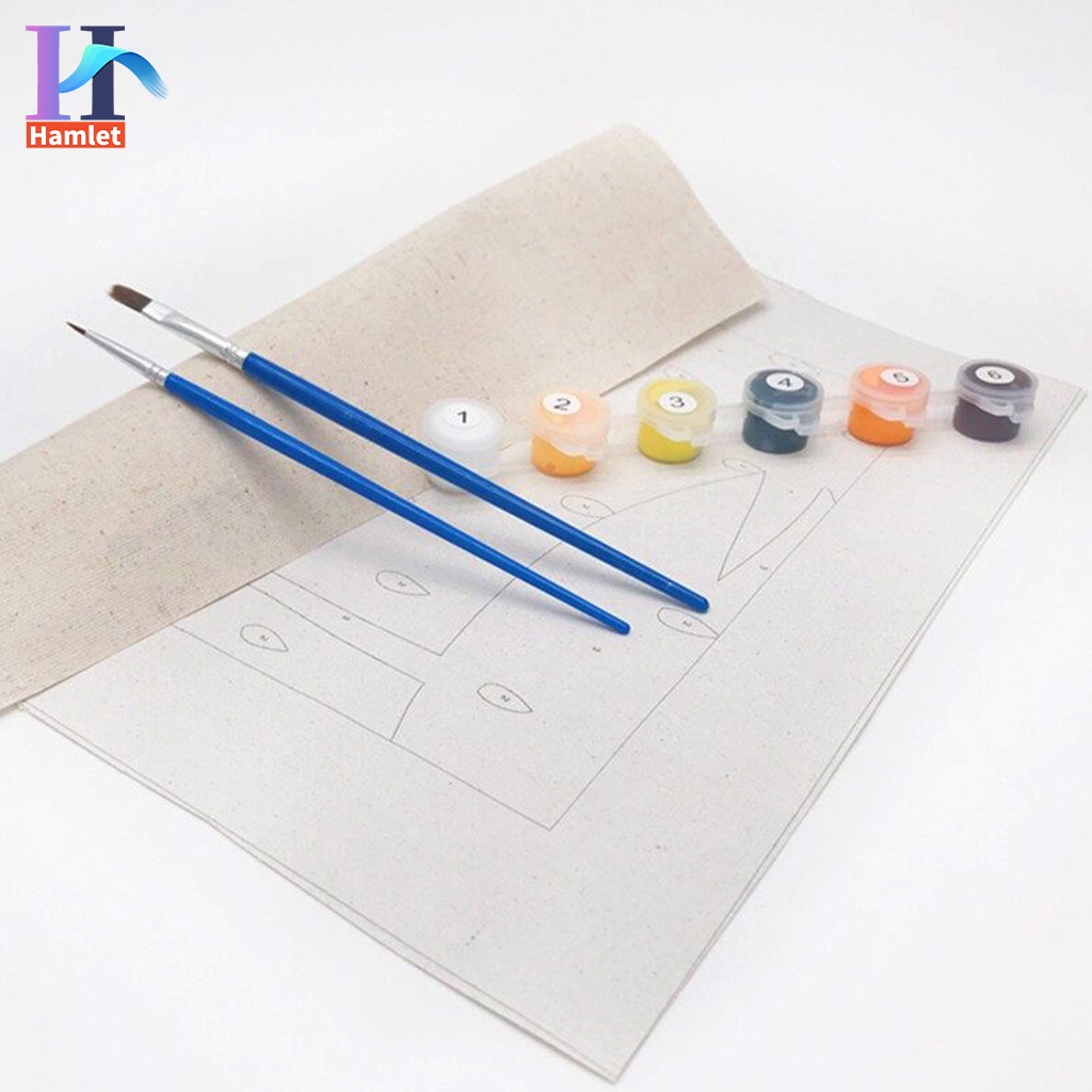 Set tranh tô màu số hóa DIY HAMLET hình cặp đôi Giáng Sinh tùy chọn làm quà tặng trẻ em trang trí nhà cửa