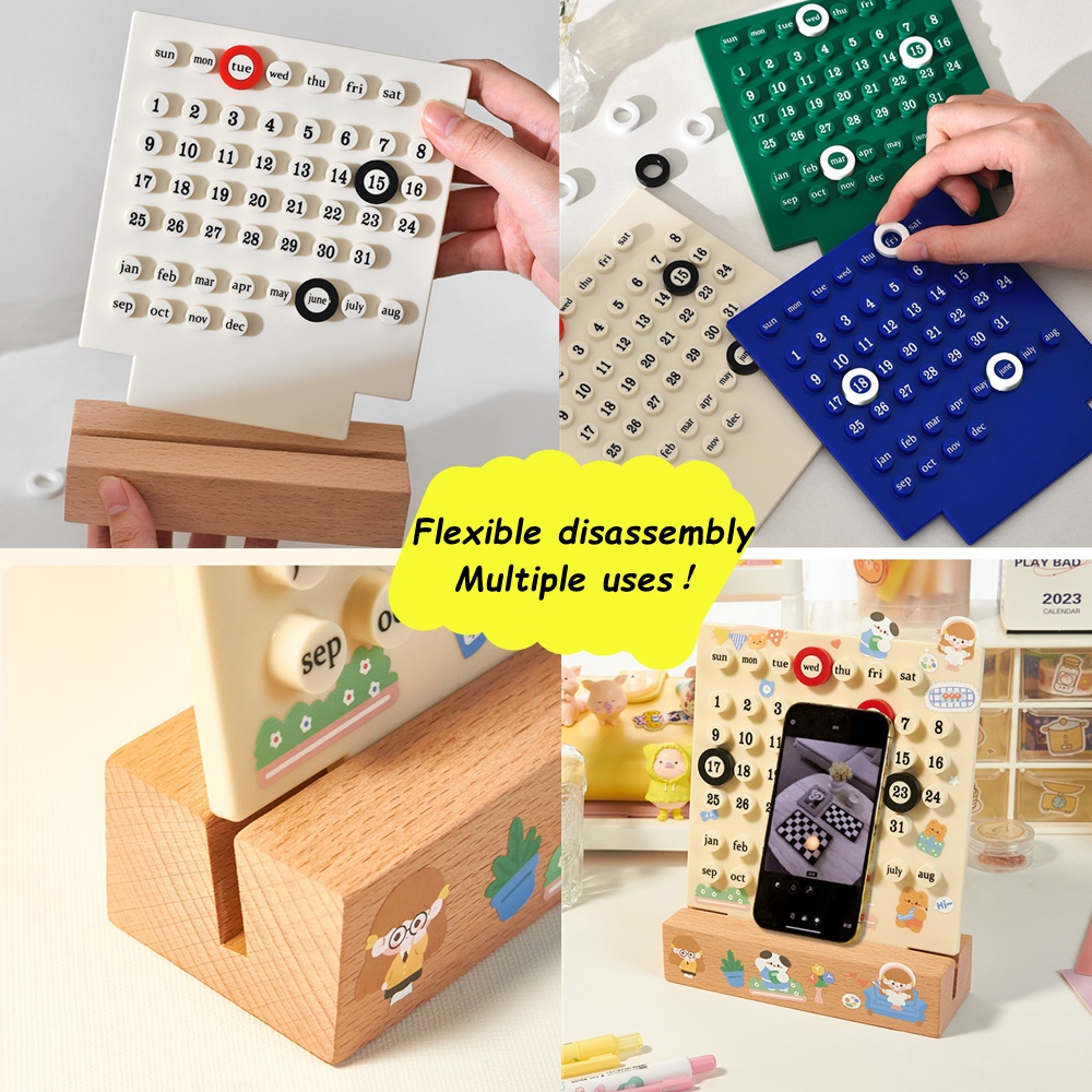 Lịch Để Bàn 8 Màu Bằng Acrylic Dễ Thương Không Giới Hạn Dùng Trang Trí