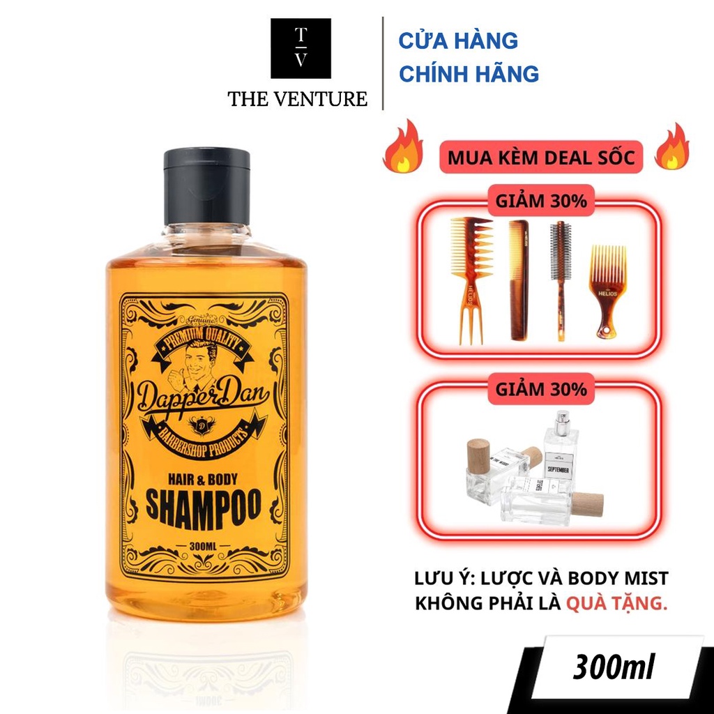 Dầu Gội và Sữa Tắm 2 in 1 Dapper Dan Hair & Body Shampoo Chính Hãng - 300ml