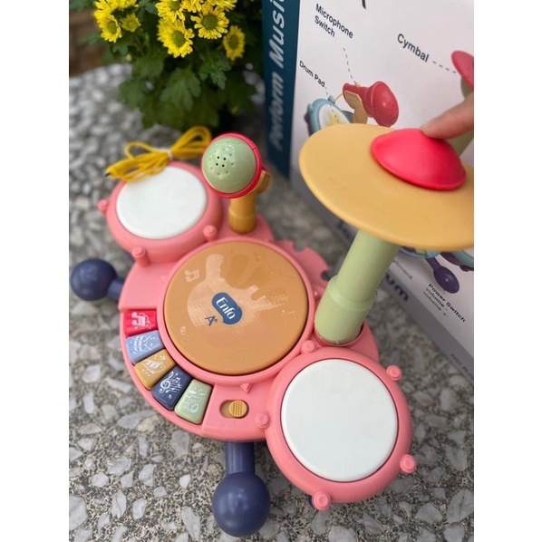 Bộ đàn kết hợp trống có micro