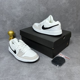[HIẾN SNEAKER] Giày thể thao Jd trắng vệt đen cổ thấp nam nữ cao cấp full box + bill