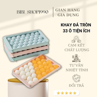 Khay làm đá - khuôn làm thạch rau câu 33 viên tròn (KDT33)