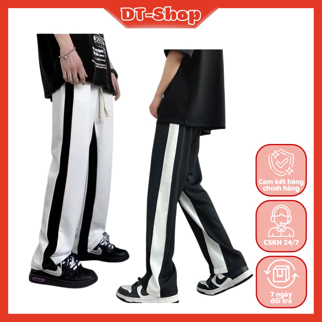 Quần xốp ống rộng nam nữ dài 95cm chất nhung tăm cạp khóa trước thời trang