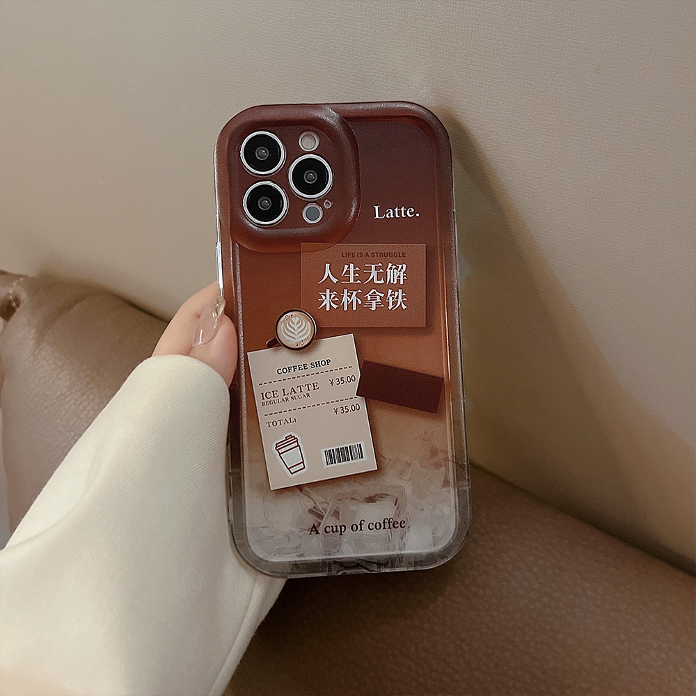 Ốp Điện Thoại Hình Nhân Vật Latte Brown Phong Cách Retro Cho iphone14pro max iPhone 13 11 12 14-III