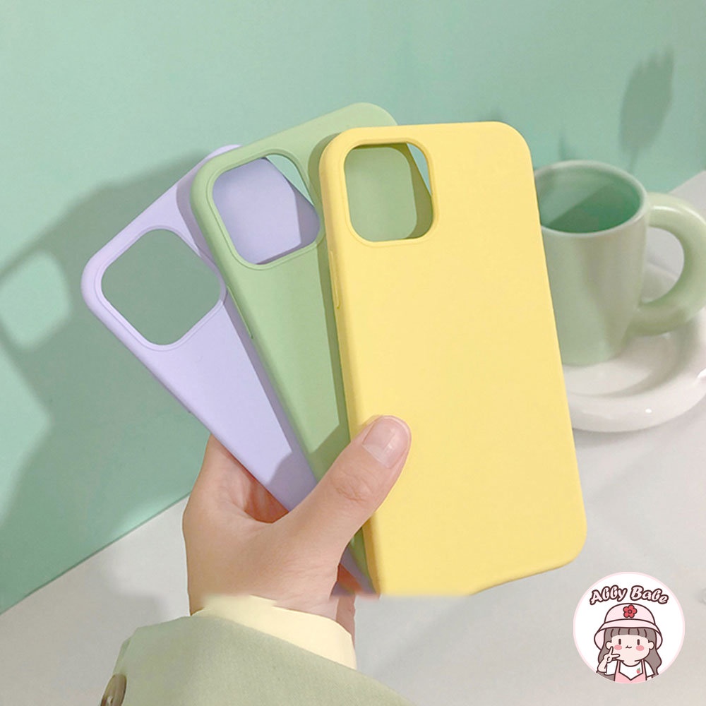 Ốp Điện Thoại Silicon TPU Mềm Mỏng Chống Va Đập Màu Kẹo Cho IPhone 14 Pro Max 11 7Plus 13 12 11 Pro Max X XS XR