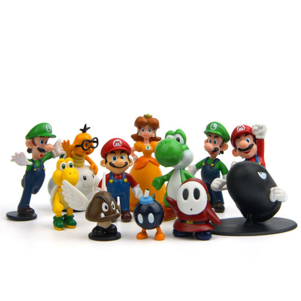 6 Mô Hình Nhân Vật Game Super Mario Bros Kids Fan Birthday Gifts Room Decoration Collectibles
