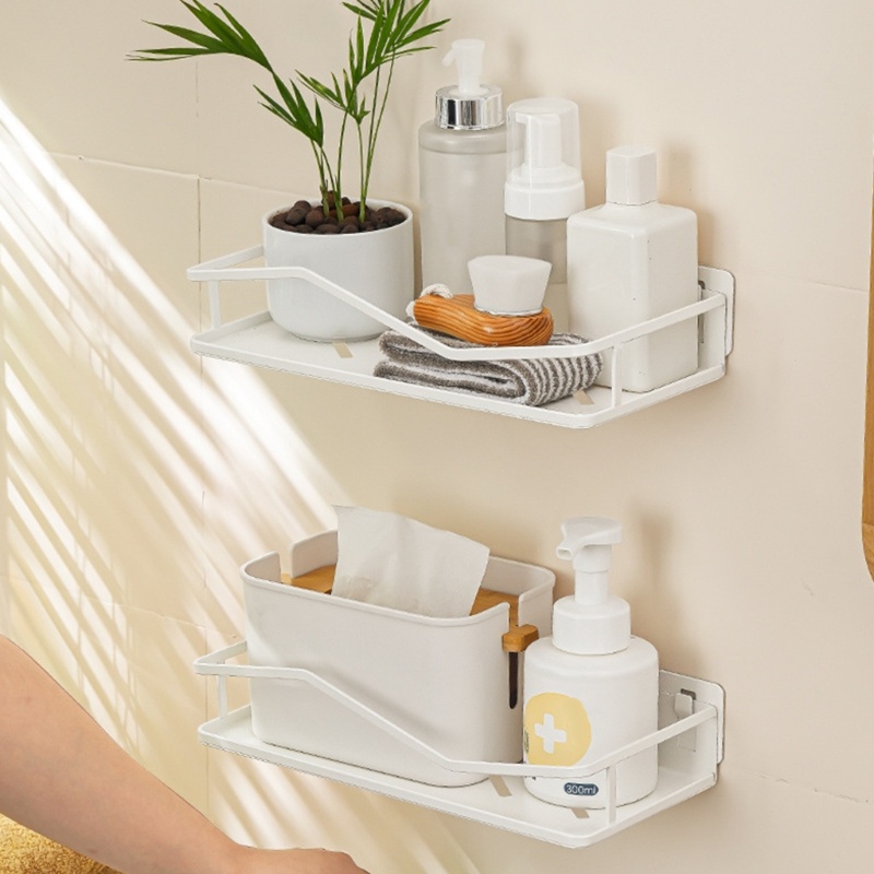 Giá Đỡ Lọ Gia Vị Gắn Tường Không Cần Đục Lỗ Đa Năng Cho Nhà Bếp / Phòng Tắm