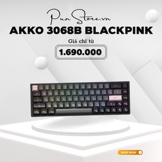 Bàn phím cơ AKKO 3068B Multi-modes Black Pink (Bluetooth / Wireless / Hotswap / Foam tiêu âm / AKKO CS Jelly sw)