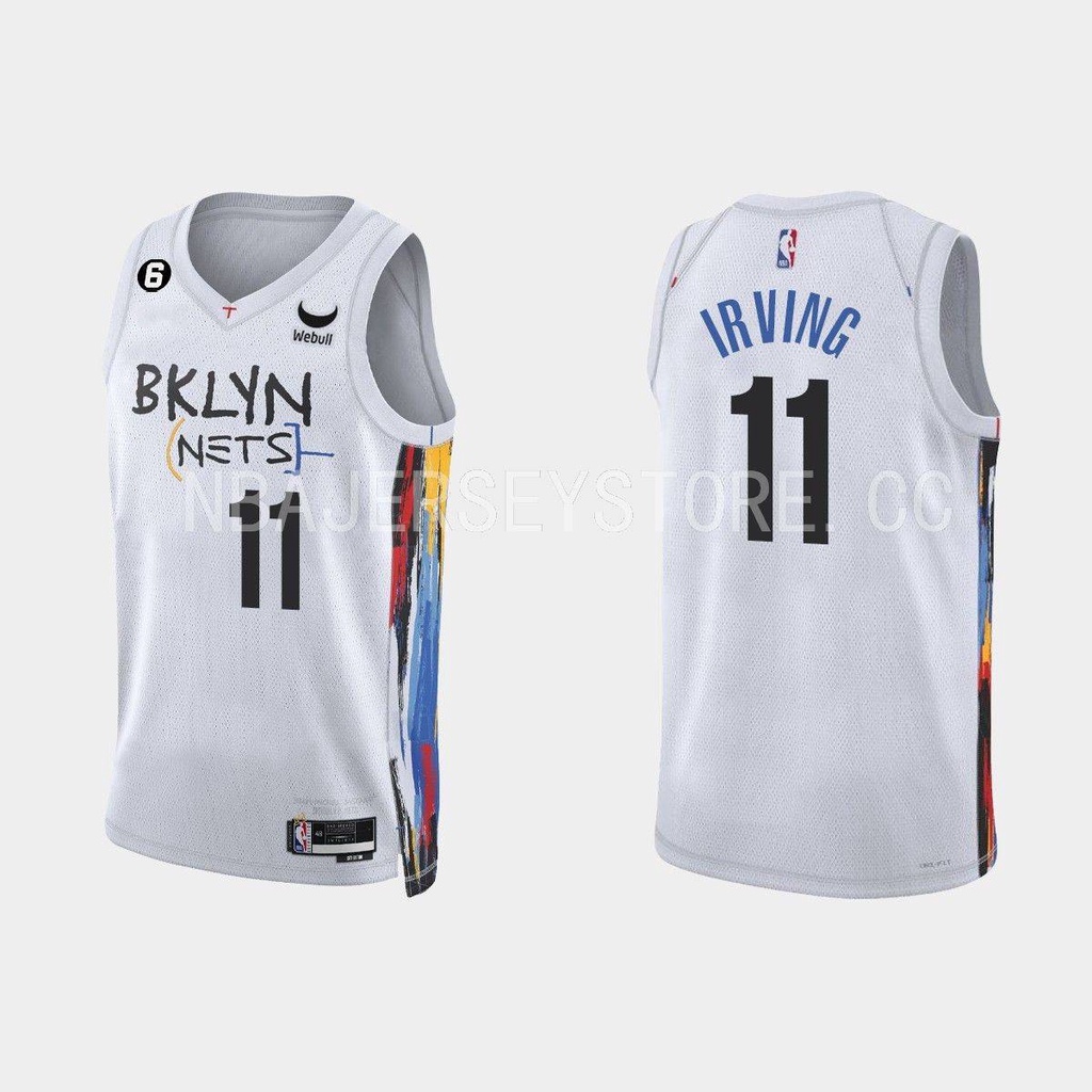 Áo Ba Lỗ Chơi Bóng Rổ Màu Trắng Phiên Bản Thành Phố NEW2 22 / 23 NBA Irving Claxton Durant Morris