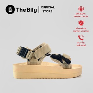 Giày Sandal Nữ The BiLy Quai Chéo Dây Dù Đế Eva Siêu Êm Nhẹ Cao 3cm Màu Kem - BL01W