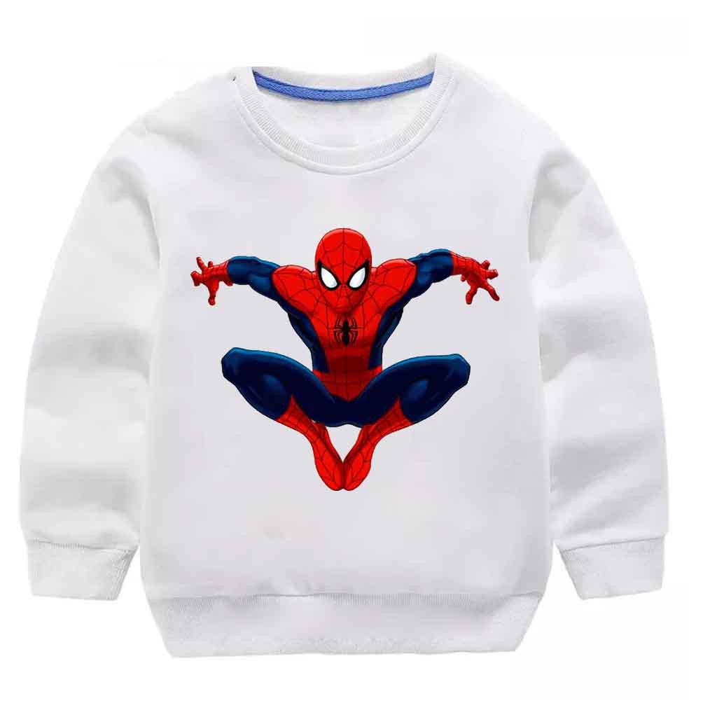 Áo nỉ cho bé in Siêu nhân nhện siêu đẹp , thời trang trẻ em mùa đông - shop chuyên in áo theo yêu cầu - đồ đi biển đủ