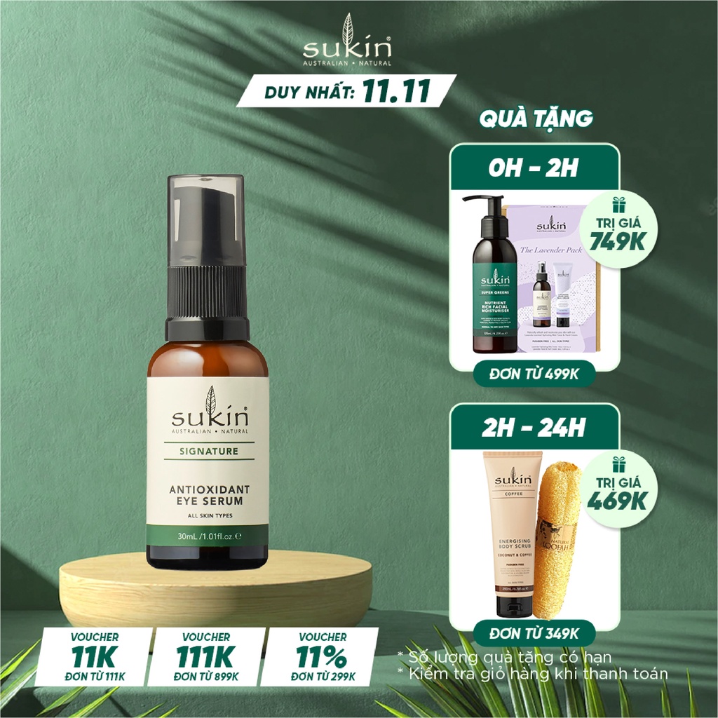 Serum Dưỡng Vùng Da Quanh Mắt Sukin Signature Antioxidant Eye Serum 30ml