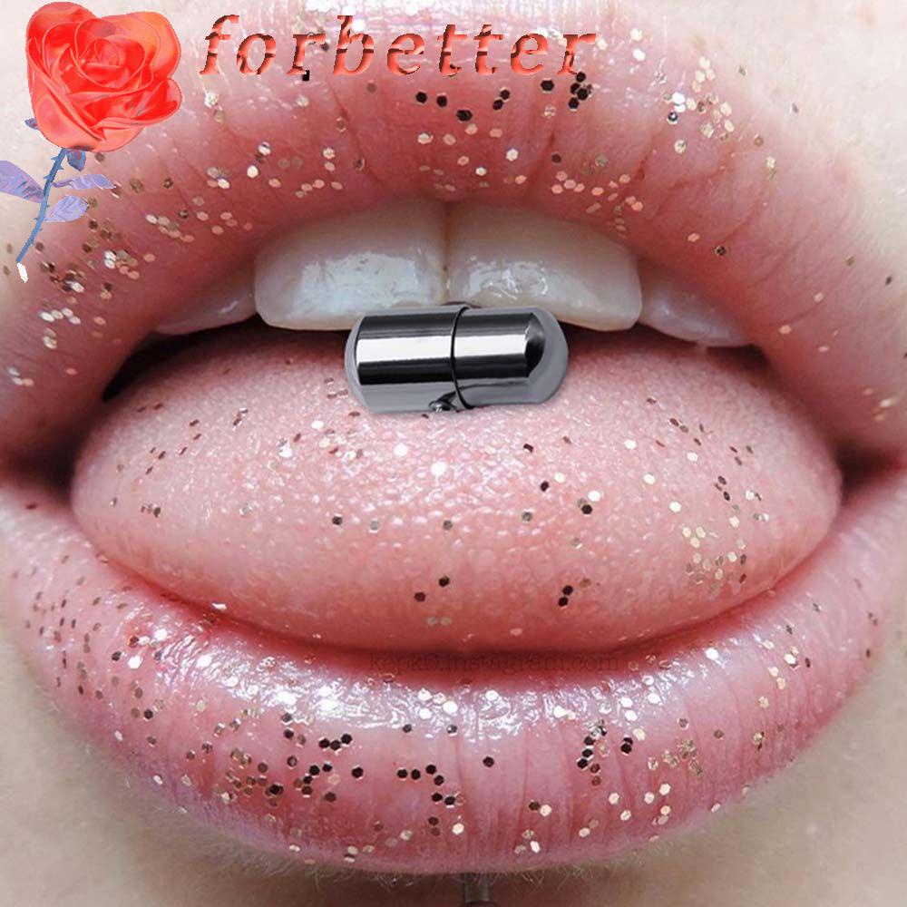 Khuyên Xỏ Lưỡi Bằng Thép Titan Không Gỉ Cá Tính Thời Trang Unisex