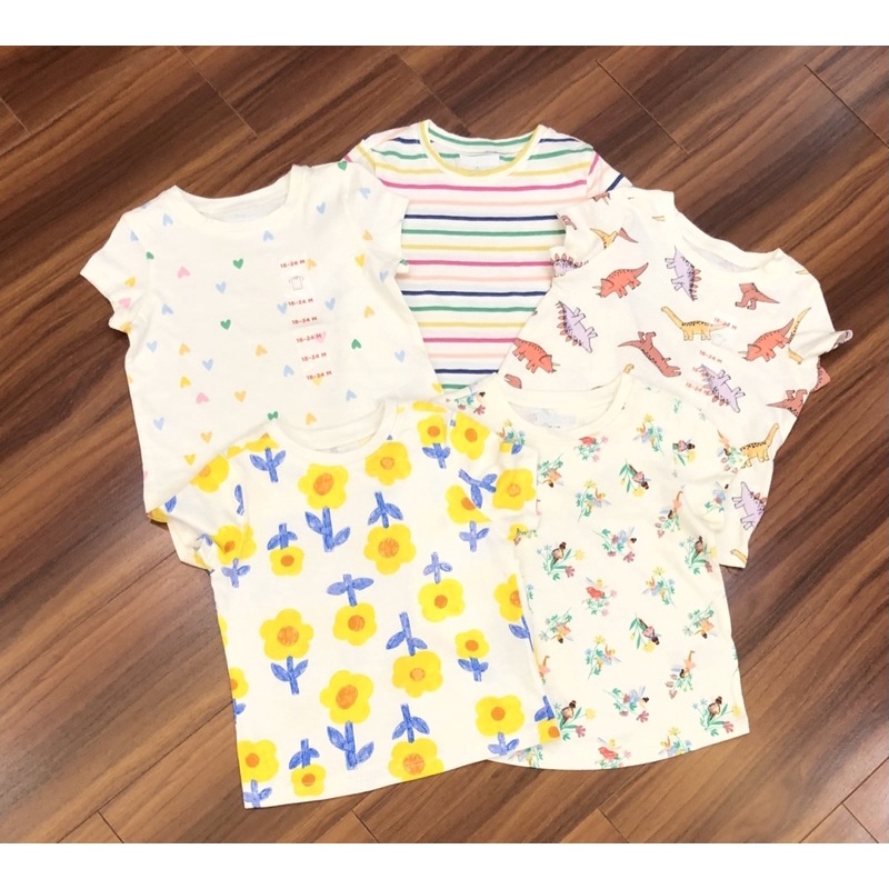 Áo thun bé gái xuất dư OLDNAVY áo cộc tay cotton mềm