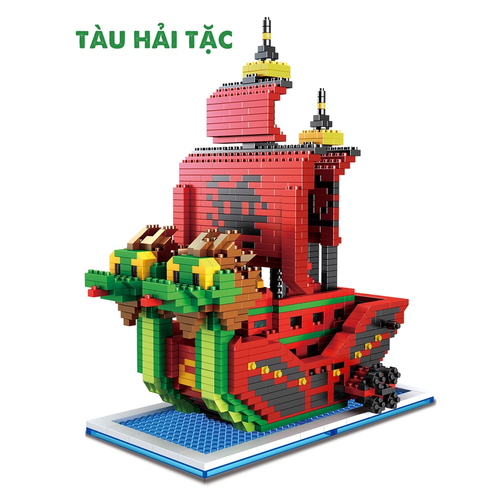 Mô Hình Lắp Ráp Tàu Hải Tặc Minbabyshark Bộ Đồ Chơi Giải Trí One Piece Thuyền Con Rồng