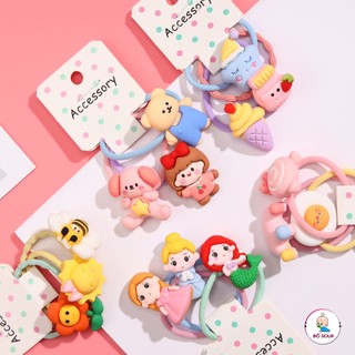 Set 3 Dây Cột Tóc Thú Nhiều Mẫu Cho Bé