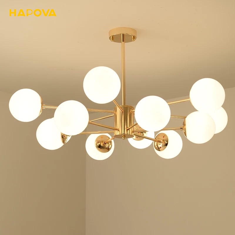 Đèn treo trần, đèn trần trang trí HAPOVA DCH 8743 12 tay