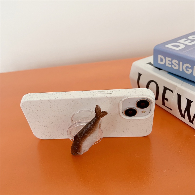 Ốp Điện Thoại Cứng Viền Tpu Dẻo Họa Tiết Cá Muối Đơn Giản Dễ Thương Chống Sốc Cho iPhone 14 13 12 11 Pro Max