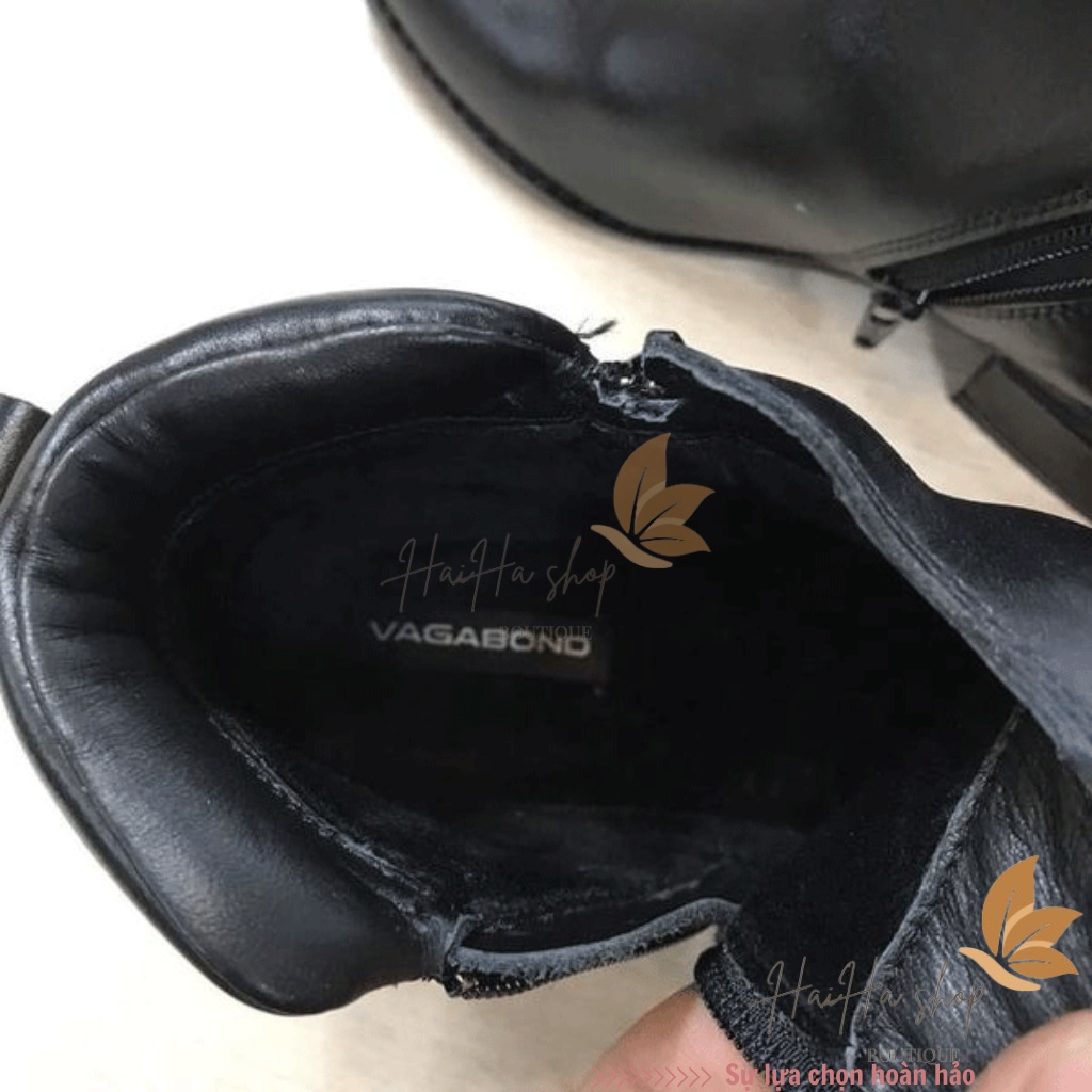 Giày boot da bò thật đế cao vừa phải, lót nỉ ấm và êm chân hàng chính hãng