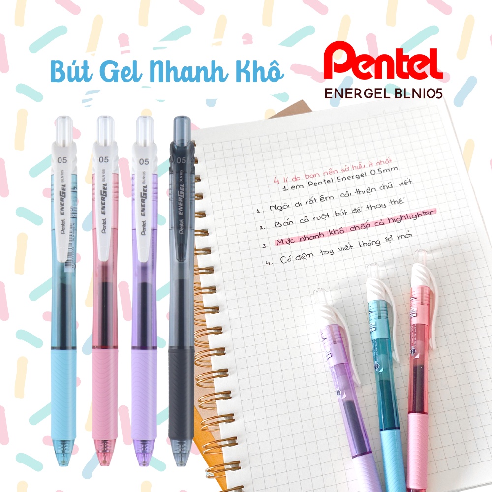 BÚT GEL NHANH KHÔ PENTEL ENERGEL BLN015