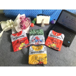 Bộ thu đông cotton mềm mịn spider man cho bé