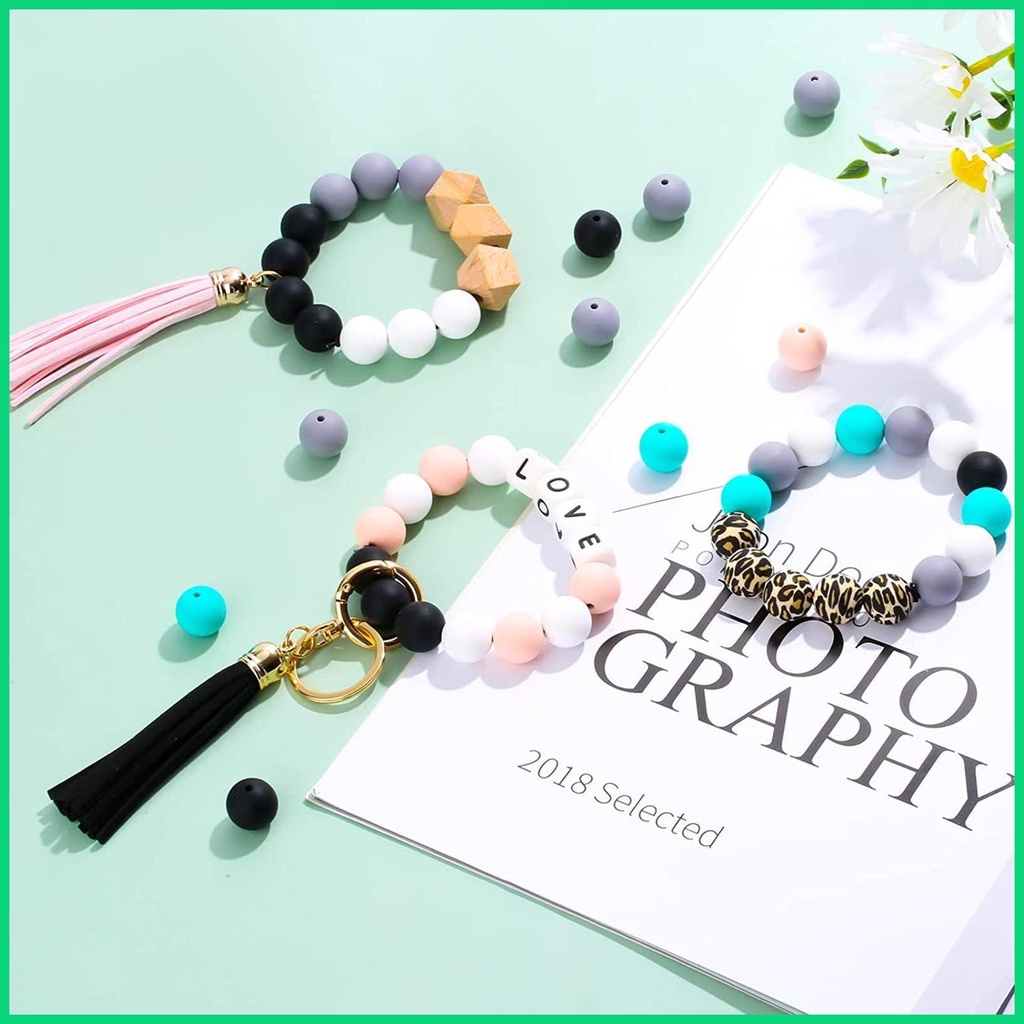 Set 84 Hạt Xâu Chuỗi 15mm Dùng Để Làm Trang Sức Thủ Công