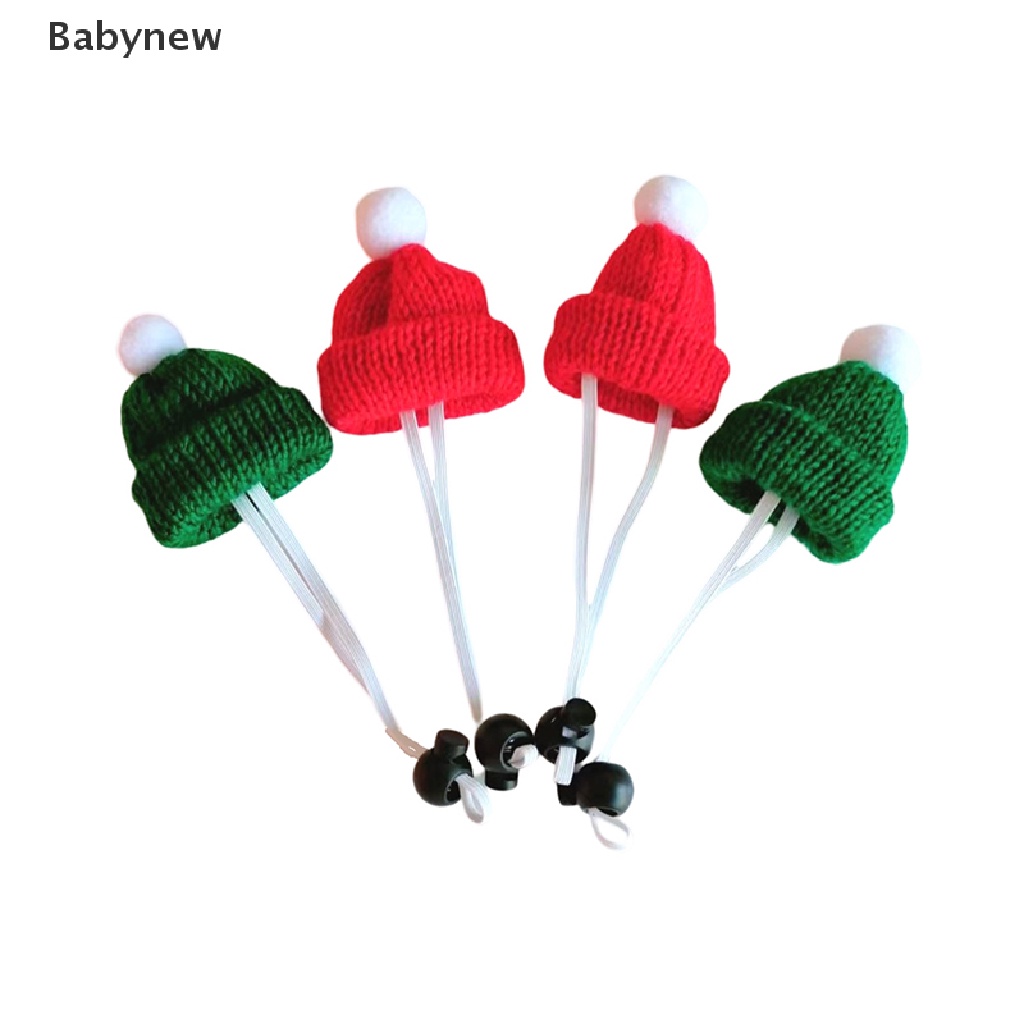 < Babynew > Mũ Len Giáng Sinh Mini Kèm Khăn Choàng Hình Ông Già Noel Dễ Thương Cho Thú Cưng Hóa Trang