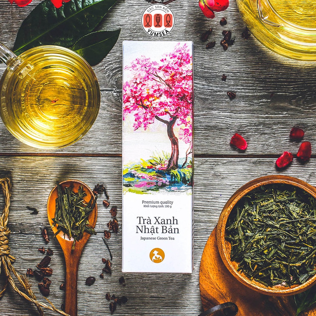 Trà xanh Nhật Bản L'angfarm, dòng signature, 100g, hộp, mẫu lon thiếc cao