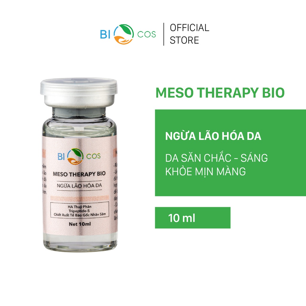 Tinh Chất Dưỡng Meso Therapy BIOCOS (Hộp 2 chai - 10ml/chai) - Cấp Ẩm Sâu, Sáng Da, Ngừa Lão Hóa
