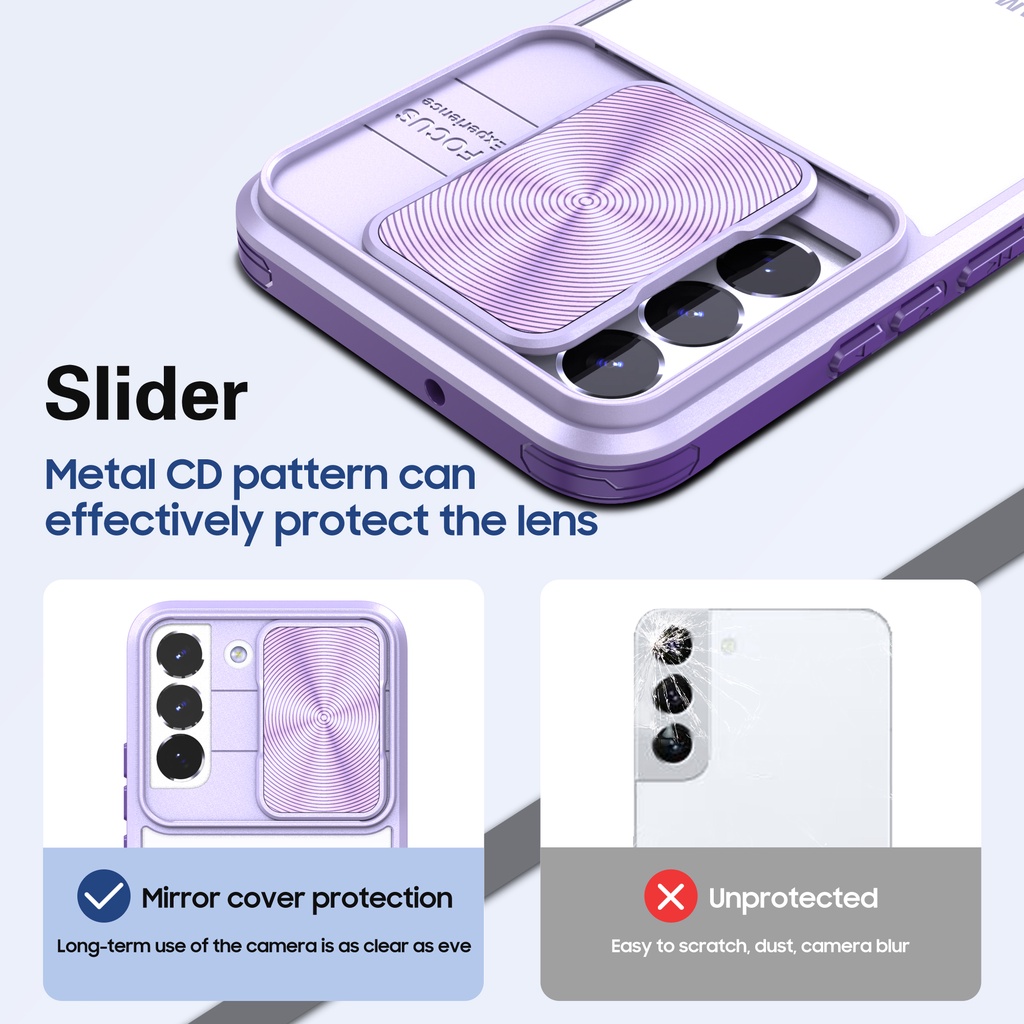Ốp Điện Thoại Nhựa Acrylic Trong Suốt Bảo Vệ Camera Kiểu Trượt Cho Samsung Galaxy A53 5G A73 5GA13 4G A13 5G A14 5G A23 4G 5G A03 Core
